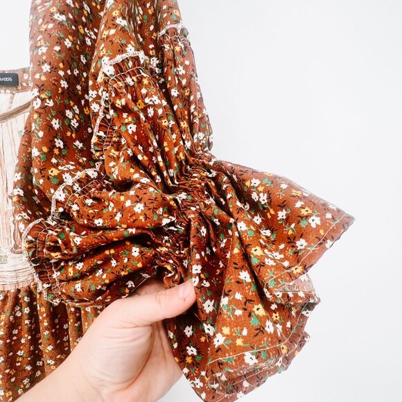 Selina Sanders Handmade Repurposed Tea Towel Ruffle Maxi Dress - XL-2X - Picture 5 of 8